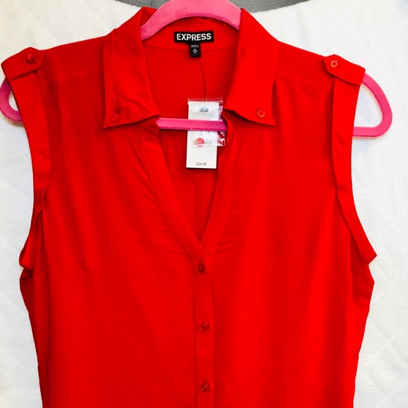 The Limited Red Sleeveless Blouse - Picture 1 of 5